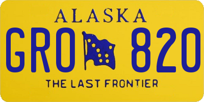 AK license plate GRO820