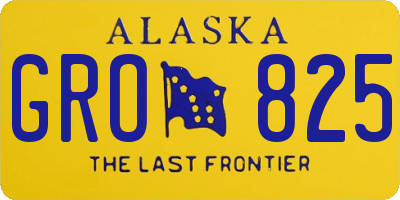 AK license plate GRO825