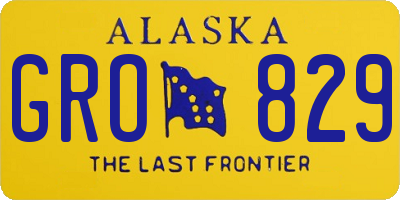 AK license plate GRO829