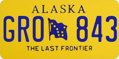 AK license plate GRO843