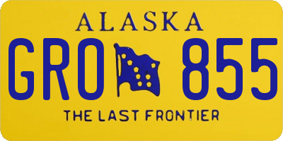 AK license plate GRO855