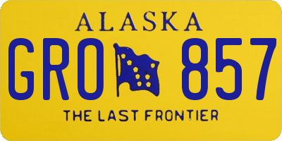 AK license plate GRO857