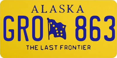AK license plate GRO863