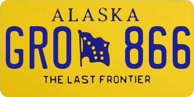 AK license plate GRO866