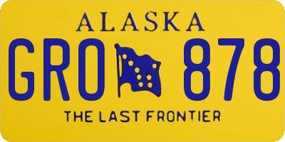 AK license plate GRO878