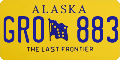 AK license plate GRO883