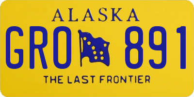 AK license plate GRO891