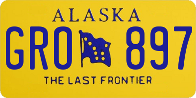 AK license plate GRO897