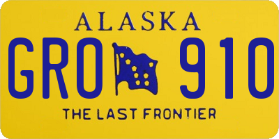 AK license plate GRO910