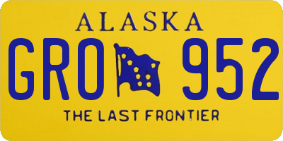 AK license plate GRO952