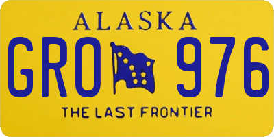 AK license plate GRO976