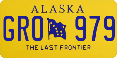 AK license plate GRO979