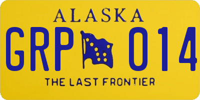 AK license plate GRP014