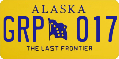 AK license plate GRP017