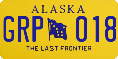 AK license plate GRP018