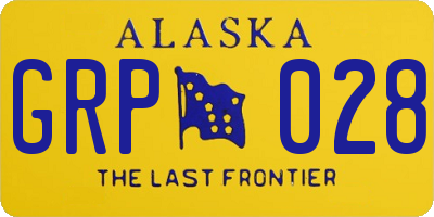 AK license plate GRP028