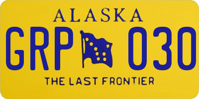 AK license plate GRP030
