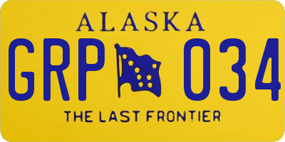 AK license plate GRP034