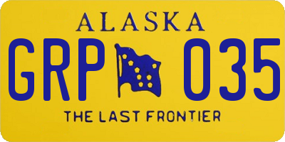 AK license plate GRP035