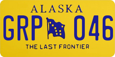 AK license plate GRP046