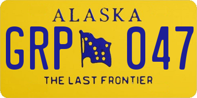 AK license plate GRP047
