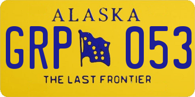 AK license plate GRP053
