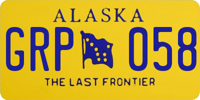 AK license plate GRP058