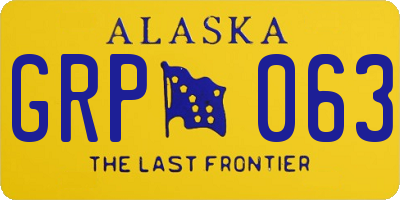 AK license plate GRP063
