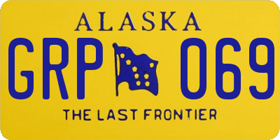 AK license plate GRP069