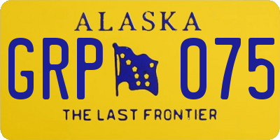 AK license plate GRP075