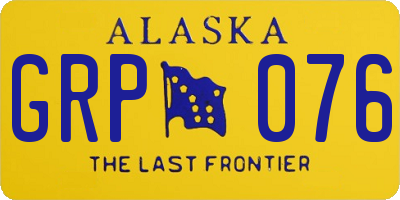 AK license plate GRP076