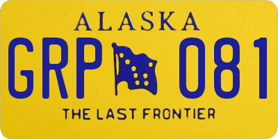 AK license plate GRP081