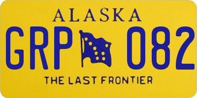 AK license plate GRP082