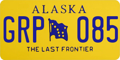 AK license plate GRP085