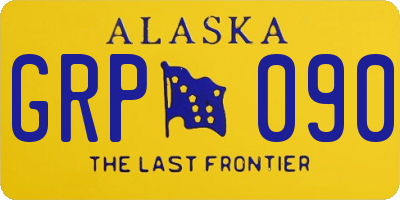 AK license plate GRP090