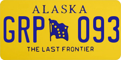 AK license plate GRP093