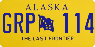 AK license plate GRP114