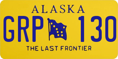 AK license plate GRP130