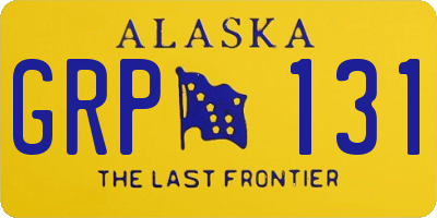 AK license plate GRP131