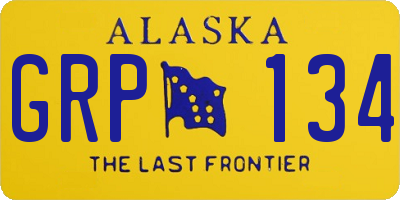 AK license plate GRP134