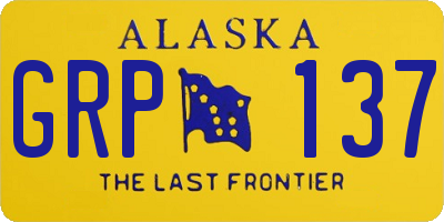 AK license plate GRP137