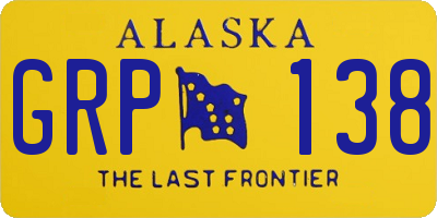 AK license plate GRP138