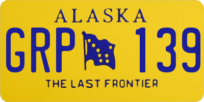 AK license plate GRP139