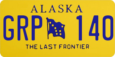 AK license plate GRP140