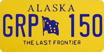 AK license plate GRP150