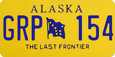 AK license plate GRP154