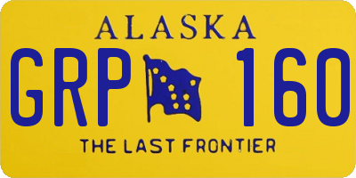 AK license plate GRP160