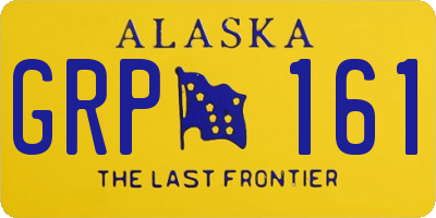AK license plate GRP161