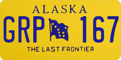 AK license plate GRP167