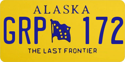 AK license plate GRP172